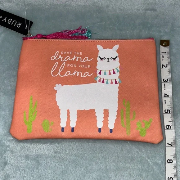 Orange Llama Cosmetic Bag - Picture 5 of 14